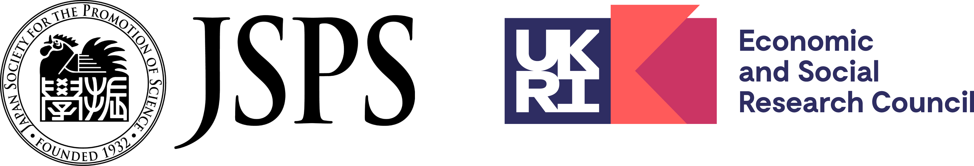 JSPS and UKRI/ ESRC logos